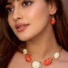 Premium Coral & Ivory  Necklace